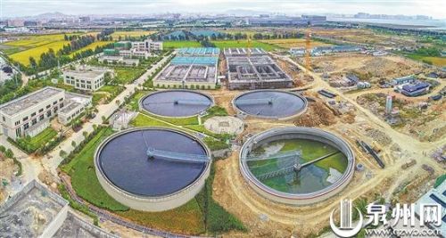 晉江市南港污水處理廠二期擴(kuò)建工程部分設(shè)施開始投用